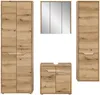 A set of bathroom furniture with a wood-like finish. Produktbild-Vorschau