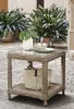 Destiny Beistelltisch MERANO 46x46x50 cm, Polyrattan, natur Produktbild-Vorschau 1