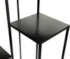 A close-up view of a black metal plant stand with multiple shelves. Produktbild-Vorschau