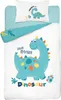DETEXPOL Bambus-Spannbetttuch Dino grün Baumwolle, Bambus, Produktbild-Vorschau 1