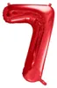 Palloncino in foil Numero 7 rosso, 86 cm Anteprima dell’immagine prodotto 2