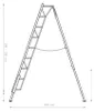 Niwaki aluminium tuinladder met 3 spijlen, in hoogte Productafbeelding-voorbeeld 11