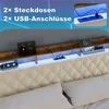 okwish Čalouněná postel 180×200 cm s LED osvětlením a USB Náhled obrázku produktu 6
