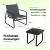 Zestaw mebli ogrodowych COSTWAY, zestaw mebli balkonowych, Podgląd zdjęcia produktu 3