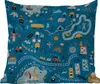 MuchoWow® Outdoor Kissen - Kinder - Auto - Tiere - Blau - Produktbild-Vorschau 1
