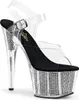 ADORE-708SRS Damen Sandale von Pleaser, Transparent Schwarz Produktbild-Vorschau 1