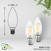 Briloner Set di 2 lampadine LED a filamento E14, candela, Anteprima dell’immagine prodotto 7