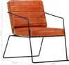Fauteuil marron clair cuir véritable Voir les images du produit 9