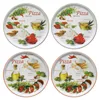 set de 4 assiettes à pizza Napoli Green & Red Ø 33,8 cm Voir les images du produit 1