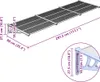 vidaXL Dveřní stříška šedá a průhledná 297,5x90 cm Náhled obrázku produktu 6