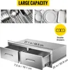 VEVOR 75 x 25 x 50cm Kamintür Doppelschicht Edelstahl BBQ Produktbild-Vorschau 9