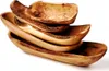 5er Set Baguetteschale aus Olivenholz, Naturrand 20, 25, Produktbild-Vorschau 3