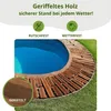 Floranica Gartenweg aus 100% Holz, 50 cm x 6 m, Braun, Produktbild-Vorschau 3
