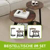 YITAHOME Couchtisch 2er Set, Rund, Beistelltisch Produktbild-Vorschau 4