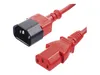 Lindy 30477 Stromkabel Schwarz, Rot 1 m C14-Koppler Produktbild-Vorschau 3