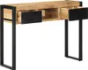 vidaXL Stolik konsola 100x35x75 cm Surowe lite drewno mango Podgląd zdjęcia produktu 2
