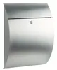 A silver mailbox is shown against a white background. Produktbild-Vorschau