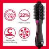 Marketing image showing a Revlon hair dryer brush with feature icons and text. Podgląd zdjęcia produktu