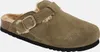 Scholl Fae New F Clog Suede - Velourleder in khaki mit Fell Produktbild-Vorschau 3