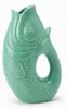 Fischvase Mint Grün Porzellanvase 22 cm Vase in Karpfenform Produktbild-Vorschau 1