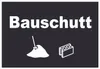 Bauschutt Mülltrennung Schild Text Symbol Ziegel Baustein Produktbild-Vorschau 1