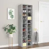 vidaXL Botník Concrete Grey 54x34x183 cm Dřevěný materiál Náhled obrázku produktu 2