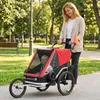 AIYAPLAY 2 in 1 Fahrradanhänger & Buggy 2-Sitzer Fahrrad Produktbild-Vorschau 9