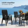 4er Set Gartenstühle Stapelbar Balkonstühle Lounge Sessel Produktbild-Vorschau 5