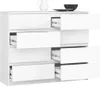 SAVRILA Kommode weiß, 8 Schubladen, 120 cm breit, 99 cm Produktbild-Vorschau 3