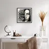 Gerahmtes Poster - Schwarzer Rahmen - Frau Federn Lippen Produktbild-Vorschau 6