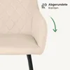 6er Set Velours Esszimmerstühle mit Rautensteppung VELTO Produktbild-Vorschau 6