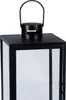 2tlg Metall Laternen Set Schwarz Gartenlaterne Windlicht ca. H34/47cm Produktbild-Vorschau