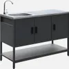 sweeek - Outdoor-Küche 2 Elemente aus Edelstahl - Schwarz Produktbild-Vorschau 3