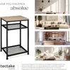 Table d’appoint YORK 45,5x36x75,5cm - Bois clair Voir les images du produit 7