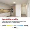 LED přisazené svítidlo FLORI čtvercové, bílé, 22W, neutrální bílá Náhľad obrázku produktu