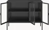 Vitrinen-Sideboard 'Borshavisa' Stahl 3-türig Klarglas 80 x Produktbild-Vorschau 6