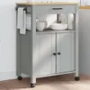 vidaXL Küchenwagen MONZA 60x40x88,5 cm Massivholz Kiefer Produktbild-Vorschau 2