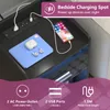 Nachttisch mit LED-Beleuchtung mit 1 Schubladen 58x40x35cm Produktbild-Vorschau 8