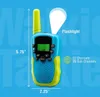 A walkie-talkie with dimensions and feature callouts. Produktbild-Vorschau
