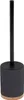 A black toilet brush with a wooden base on a white background. Anteprima dell’immagine prodotto