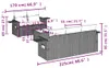 vidaXL 6-tlg. Garten-Sofagarnitur mit Kissen Hellgrau Poly Produktbild-Vorschau 8