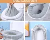 Toilettensitzbezug Waschbar Toilettensitzabdeckung Pads WC Produktbild-Vorschau 6