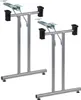 Two silver table legs with black accents, shown against a white background. Náhľad obrázku produktu