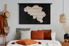 MuchoWow® Wandteppich Wandbehang Karte Europa - Belgien - Produktbild-Vorschau 4