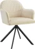 tectake® Samt-Drehstuhl Lona gepolstert 56 x 59 x 81 cm Produktbild-Vorschau 1