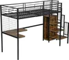 Letto a castello Merax 90×200 cm con scrivania e armadio, Anteprima dell’immagine prodotto 7