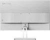 The back of a white Lenovo monitor is shown against a white background. Voir les images du produit