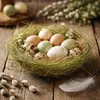 Deko Osternest aus Stroh, Heu oder Mühlenbeckia – Produktbild-Vorschau 5
