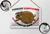 Blechschild Spruch 18x12cm Kampfhund kämpft mit Gewicht Produktbild-Vorschau 2