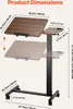 Table de nuit VEVOR, table d'appoint mobile avec plateau de Voir les images du produit 3